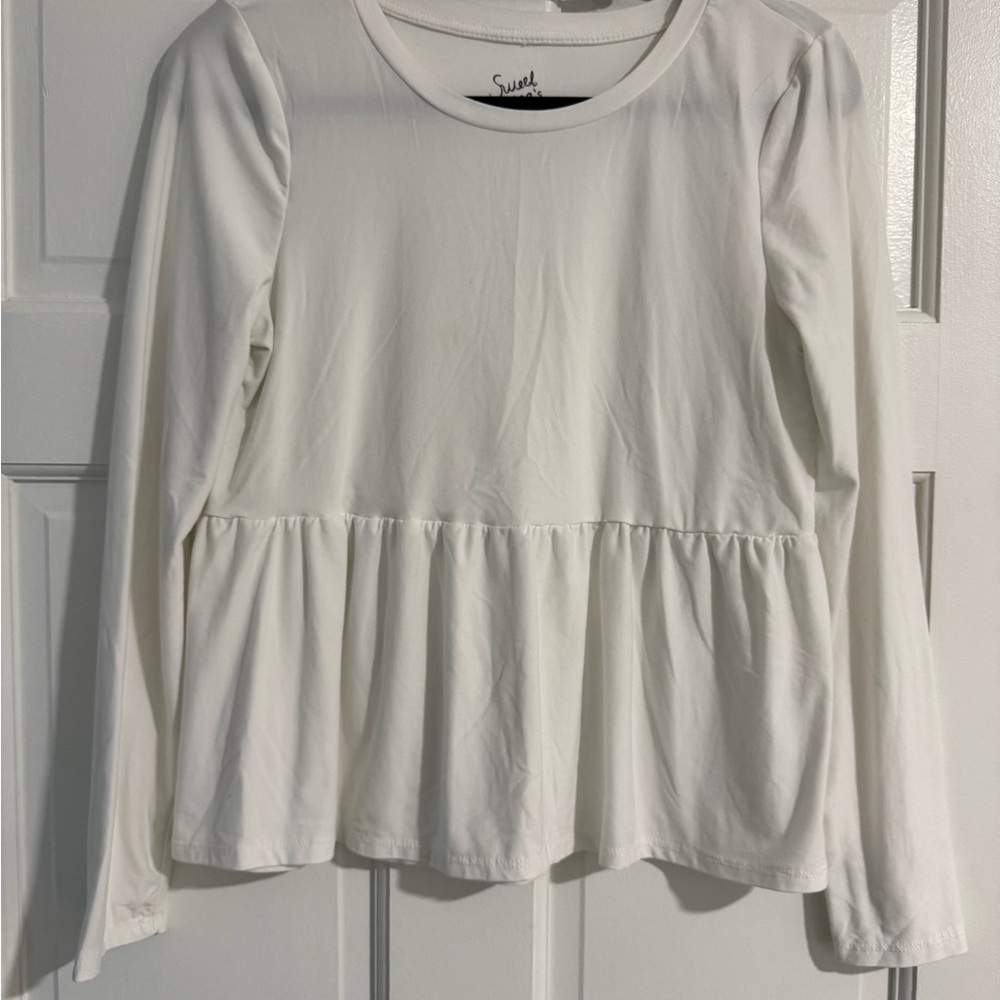 Pink Rose Women's white Peplum Blouse